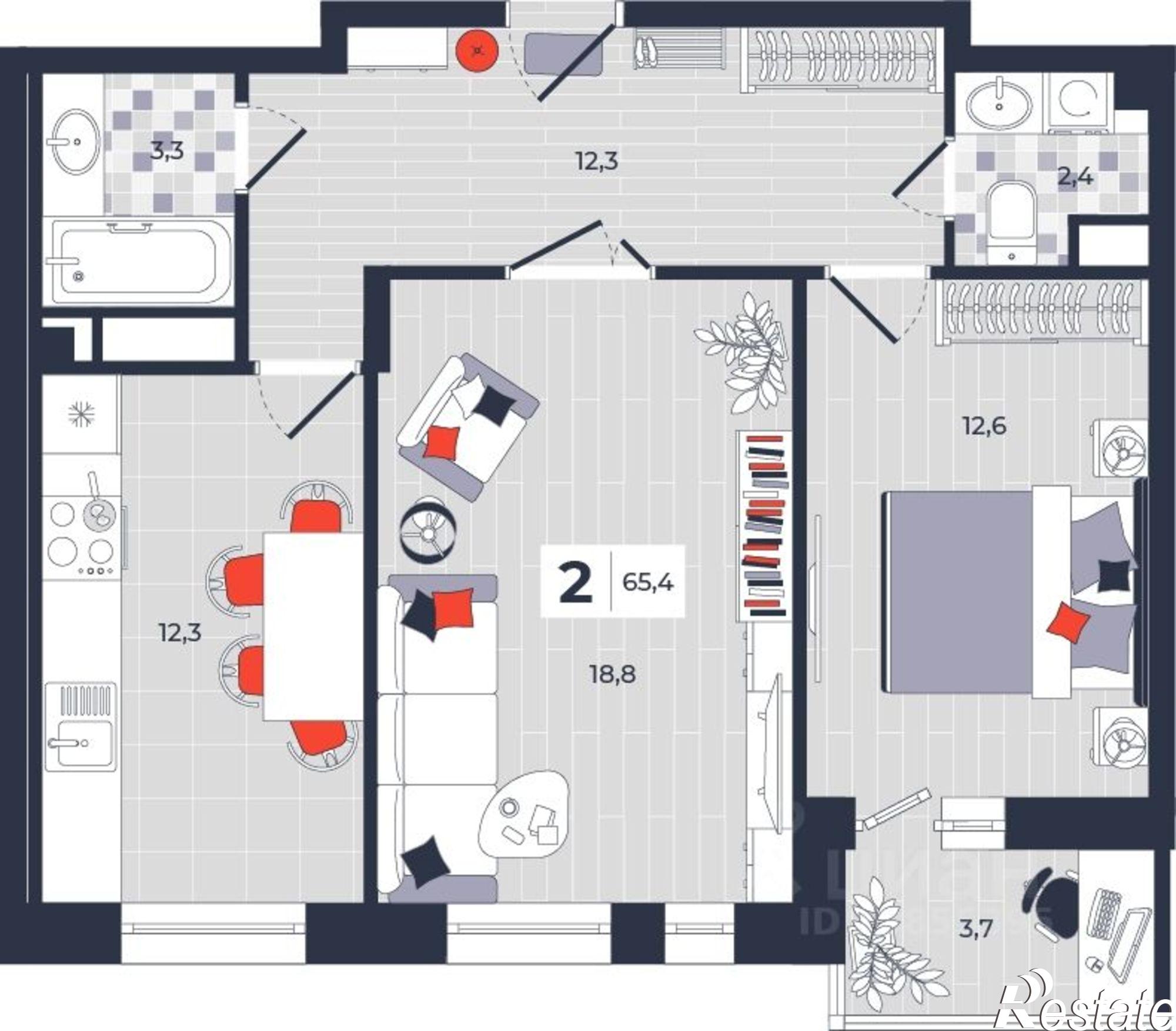 Купить квартиру за 8 959 800 рублей на ул Академика Насоновой, 1А