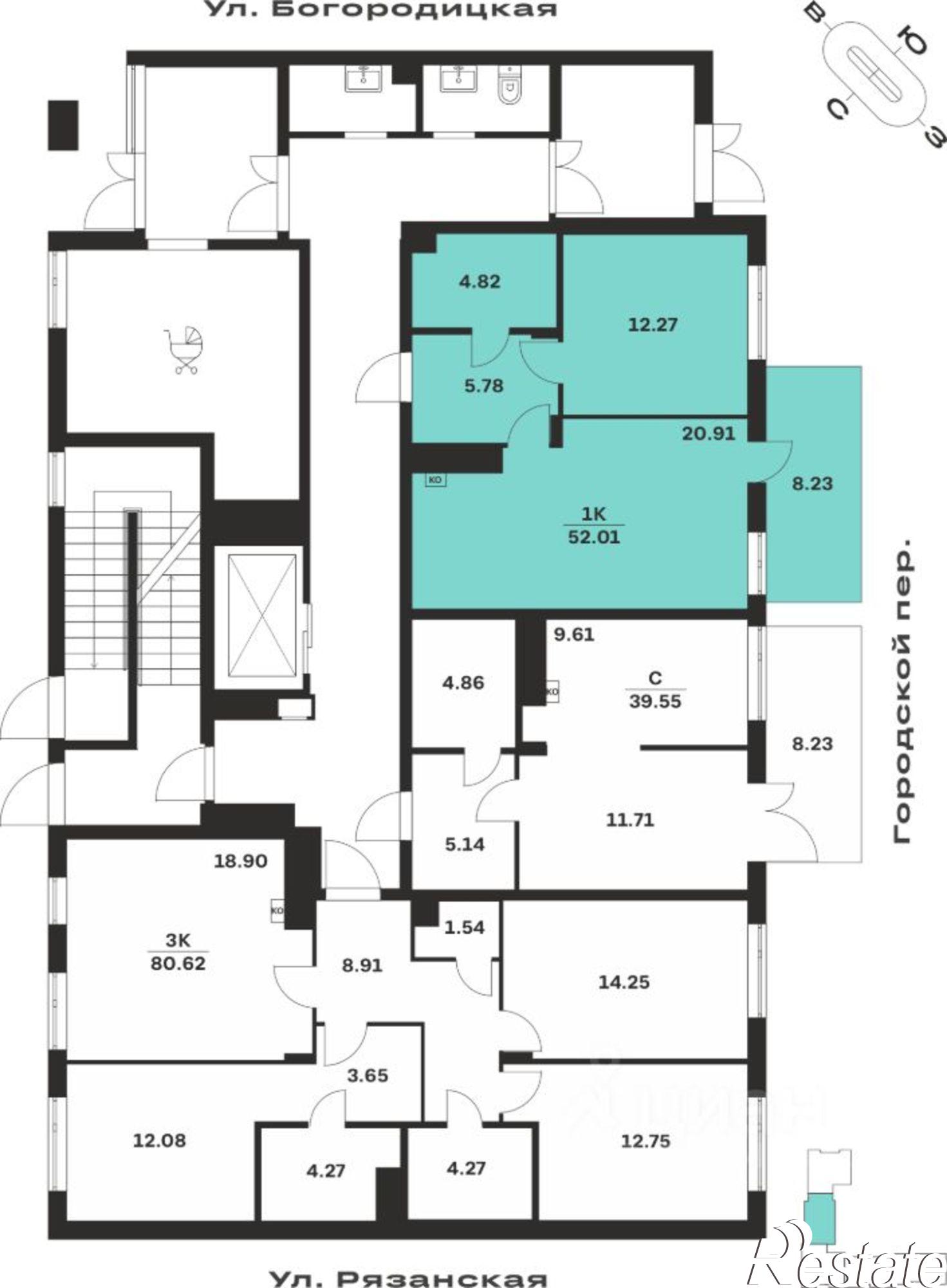 Купить квартиру за 6 986 640 рублей на ул Богородицкая, 8В