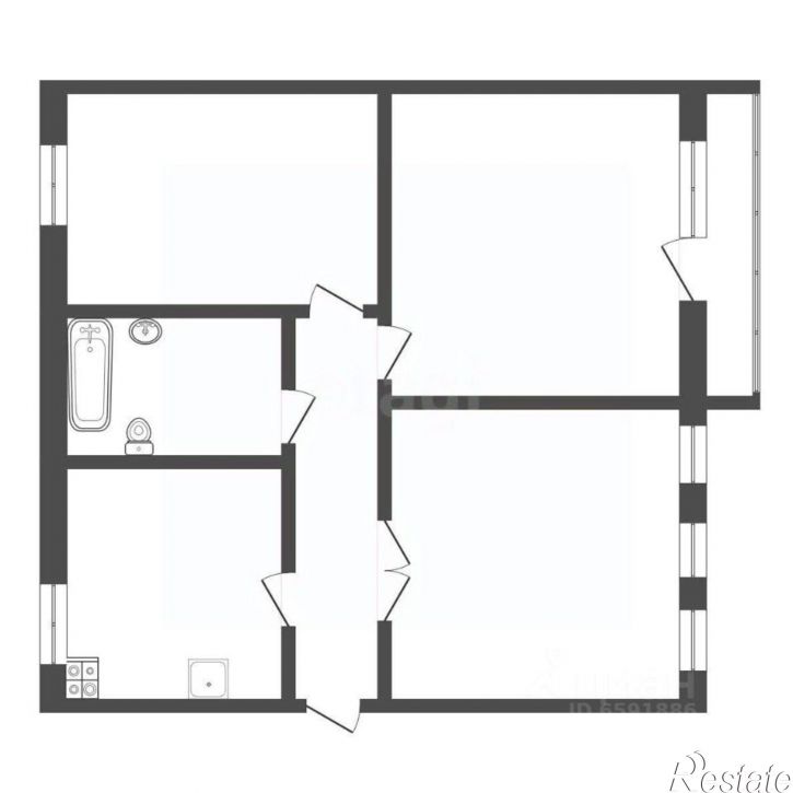 3-комн квартира Гоголевская улица, 76,  д. 76