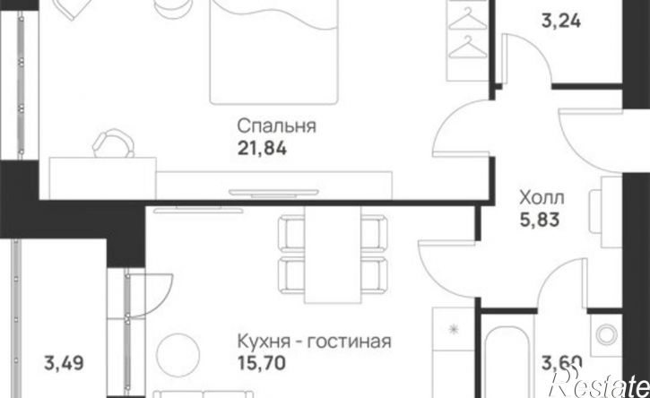1-комн квартира улица Героев России, 8,  д. 8