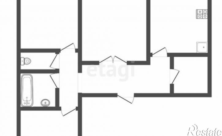 3-комн квартира улица Максима Горького, 11,  д. 11