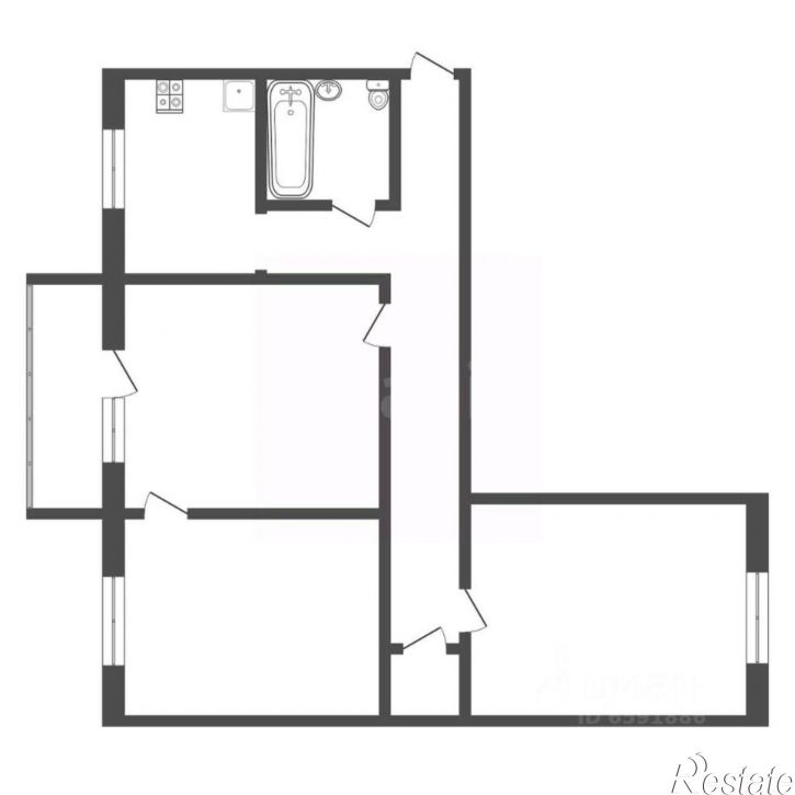 3-комн квартира Октябрьская улица, 85,  д. 85