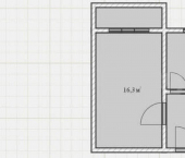 1-комн, 40кв м, этаж 5/17 улица Бондаренко, 12