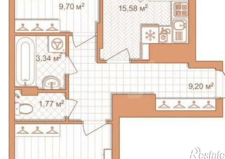 3-комн квартира 2-й Клинской проезд, 8,  д. 8