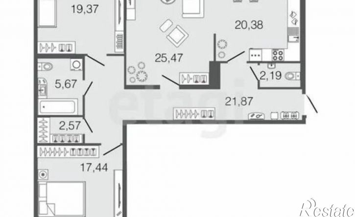 3-комн квартира улица Пузакова, 16,  д. 16