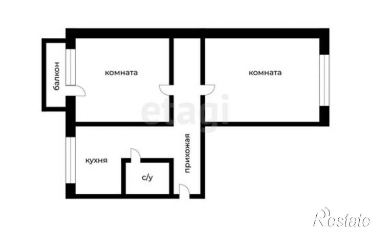 2-комн квартира улица Галкина, 23,  д. 23