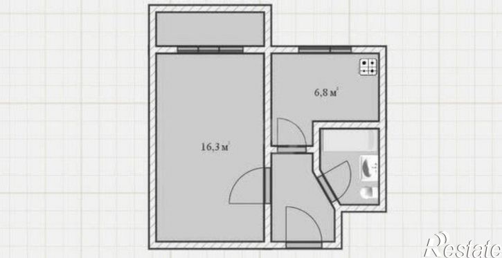 1-комн квартира улица Бондаренко, 12,  д. 12