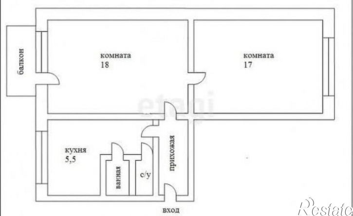 2-комн квартира ул М.Горького, 1Б,  д. 1Б