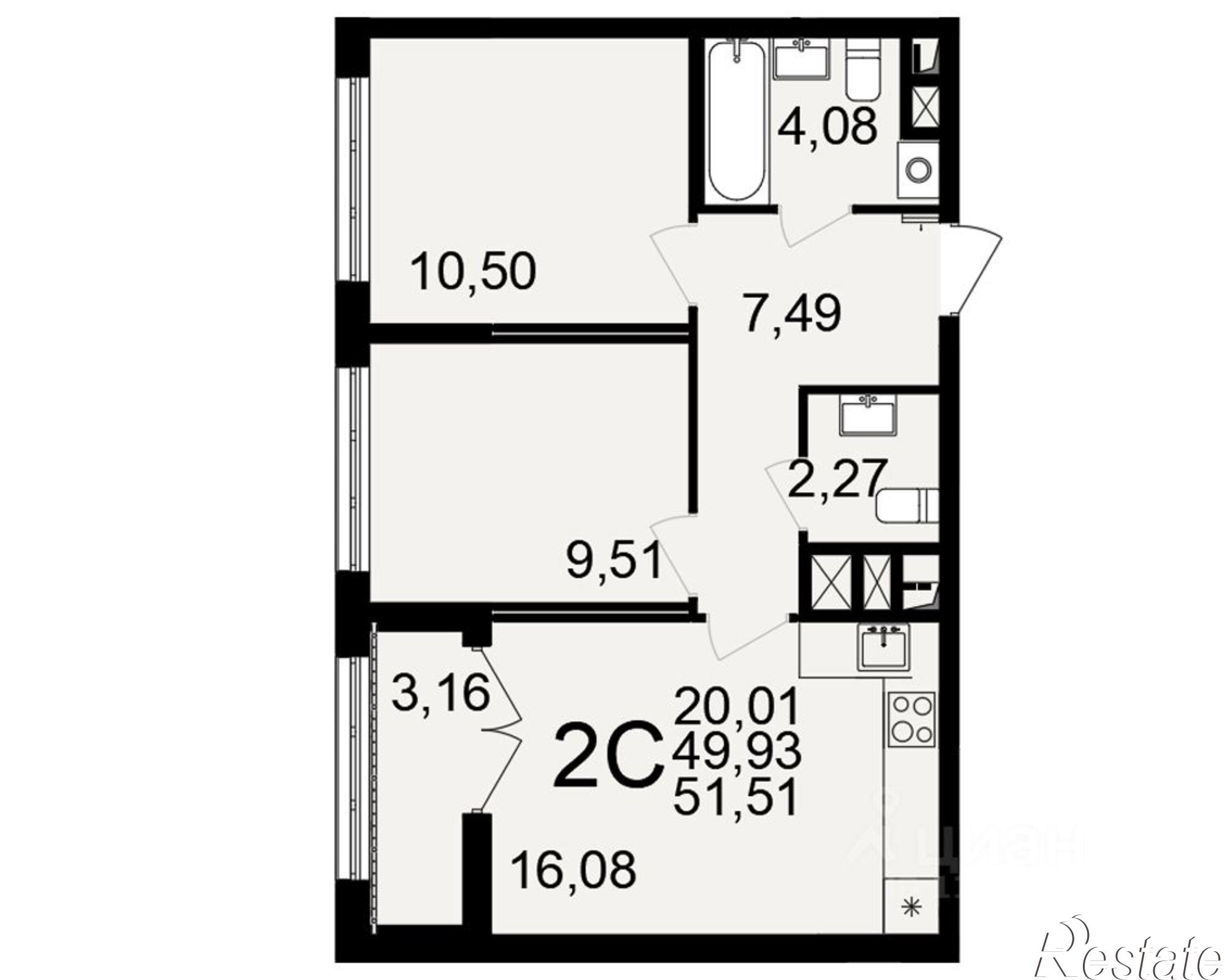 Купить квартиру за 5 820 630 рублей на посёлок Горелки, Большая улица