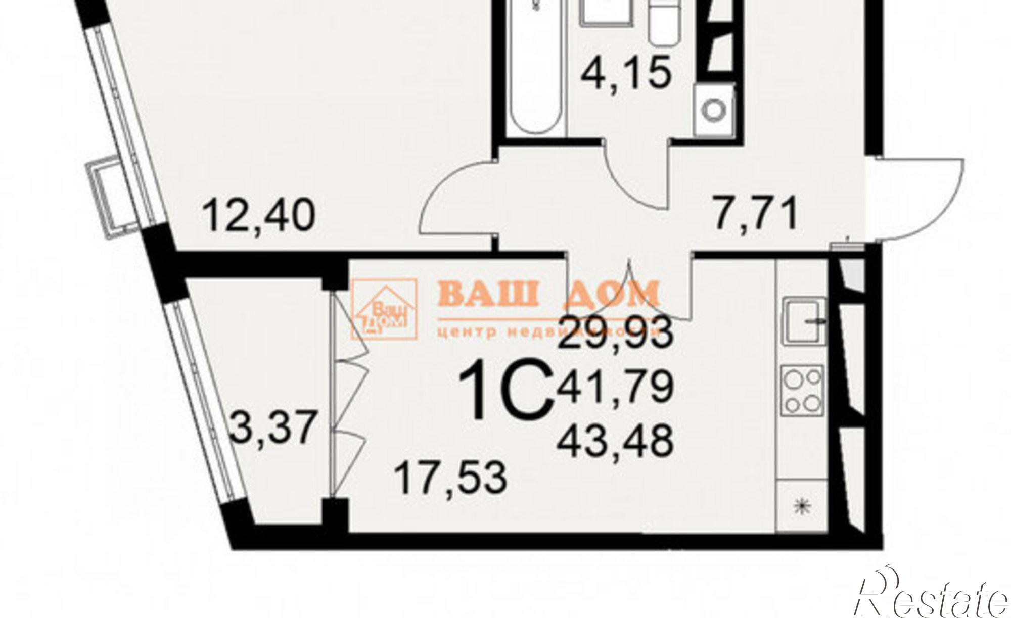 Купить квартиру за 7 043 760 рублей на ул Ф.Смирнова, 2