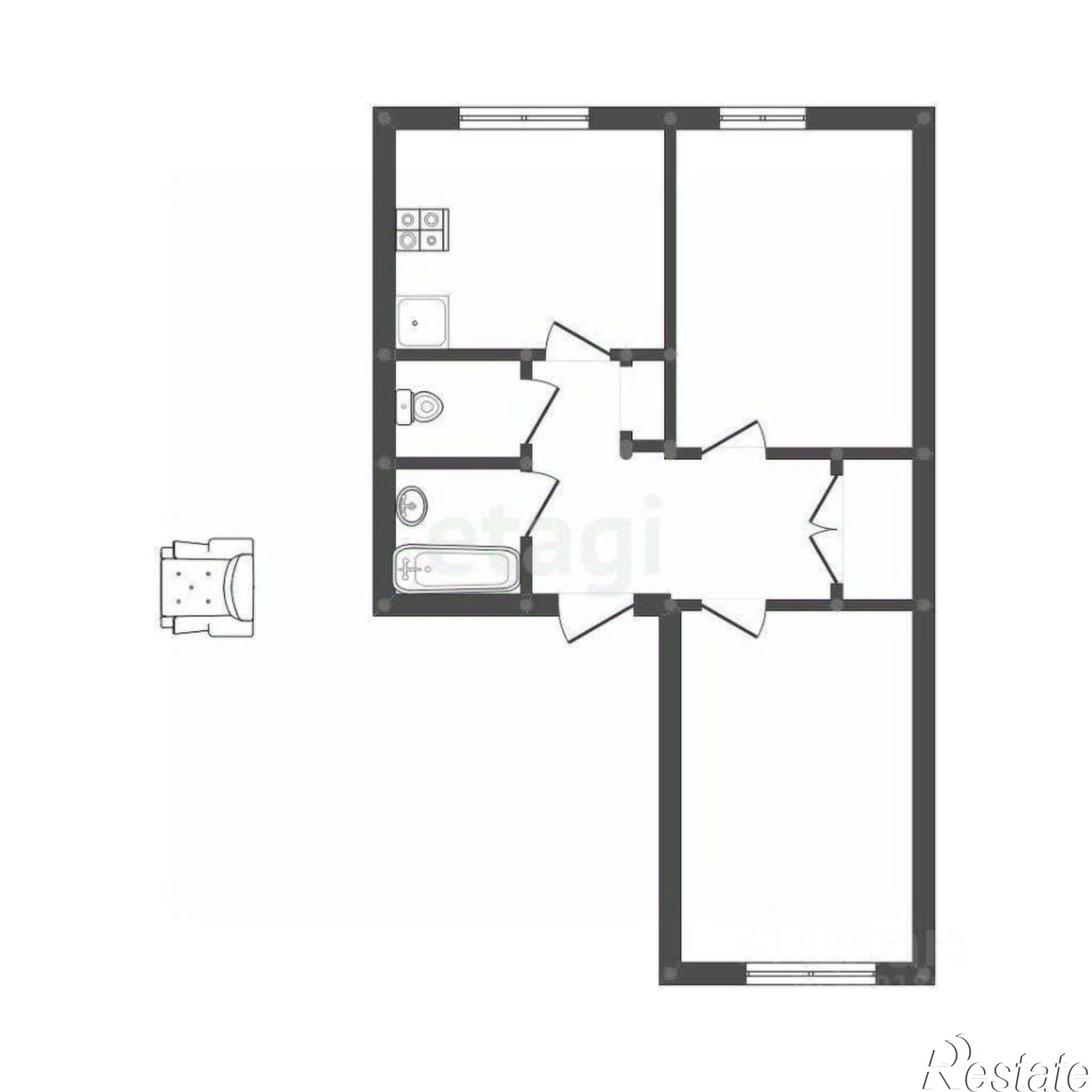 Купить квартиру за 5 970 000 рублей на улица Седова, 12