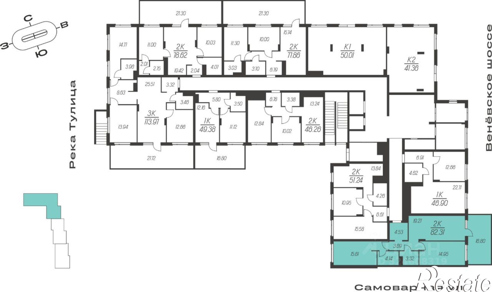 Купить квартиру за 7 737 400 рублей на Самоварная улица, 21