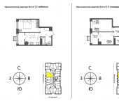 1-комн, 33 кв м, этаж 12/17 ул Летчика Мосолова, 3