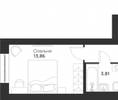 1-комн, 43 кв м, этаж 1/5 муниципальное образование Тула