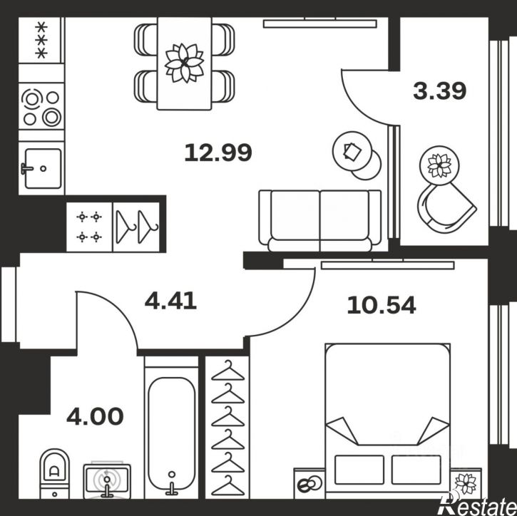 1-комн квартира в новом доме Самоварная улица, 21,  д. 21