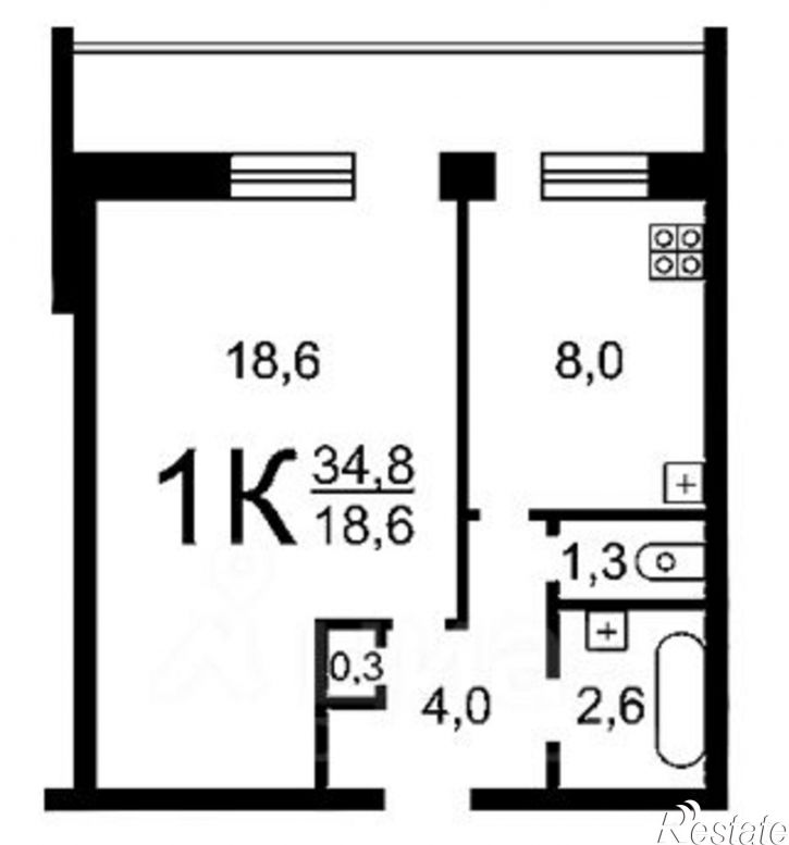 1-комн квартира улица Максима Горького, 20,  д. 20