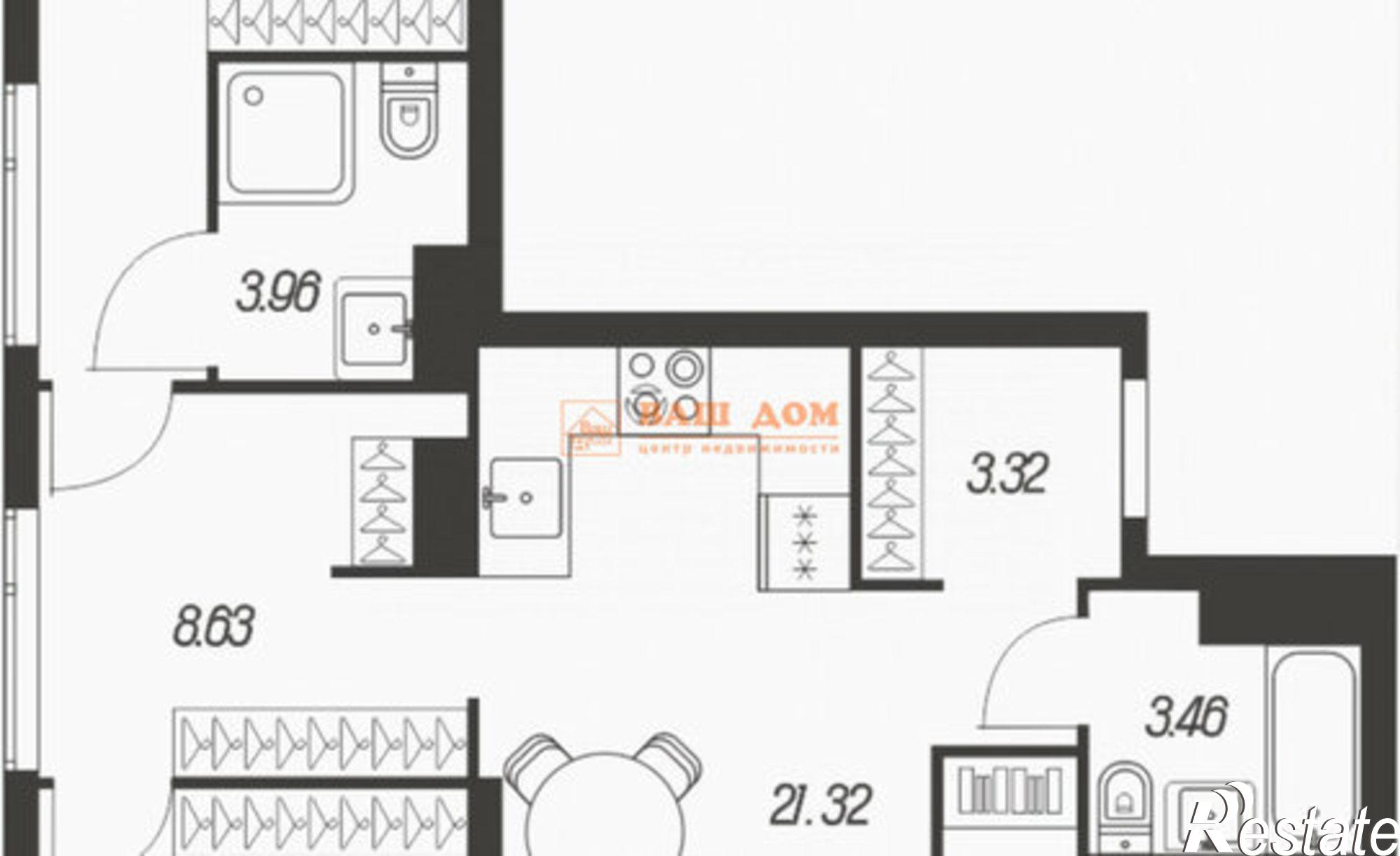 Купить квартиру за 9 262 000 рублей на Самоварная улица, 21