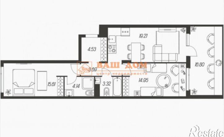 2-комн квартира Самоварная улица, 21,  д. 21