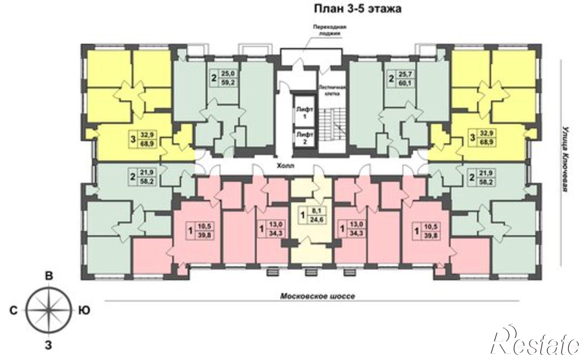 Купить квартиру за 7 422 900 рублей на Ключевая улица, 1