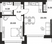 2-комн, 70 кв м, этаж 3/10 ул Ленина, 16