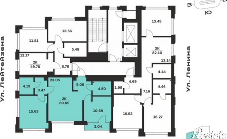 2-комн квартира в новом доме ул Ленина, 16,  д. 16