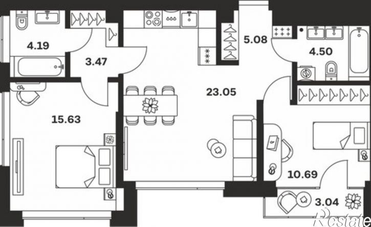 2-комн квартира в новом доме ул Ленина, 16,  д. 16