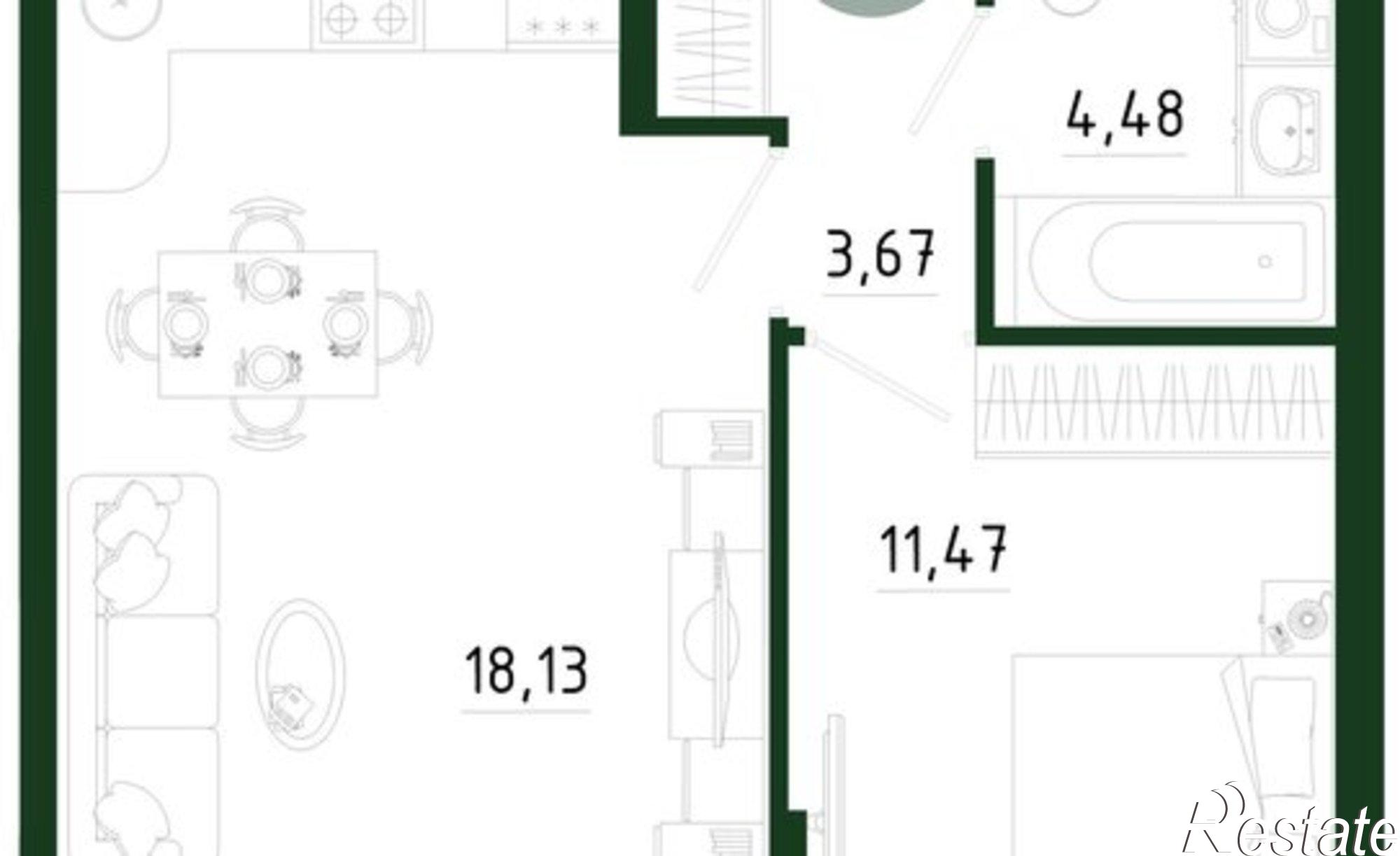 Купить квартиру за 5 691 100 рублей на улица Генерала Маргелова, 9Б