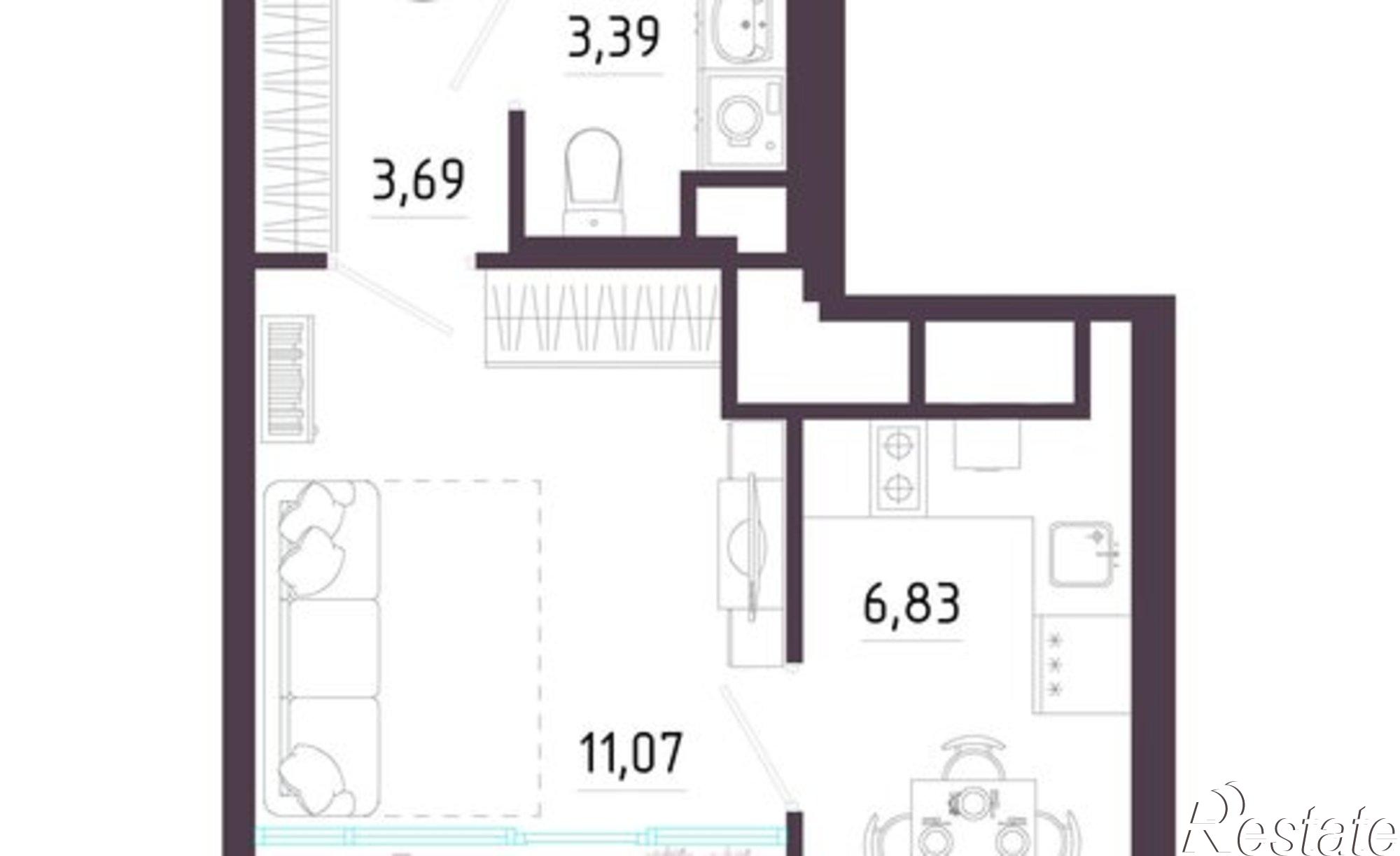 Купить квартиру за 3 529 410 рублей на ул Пряничная, 7