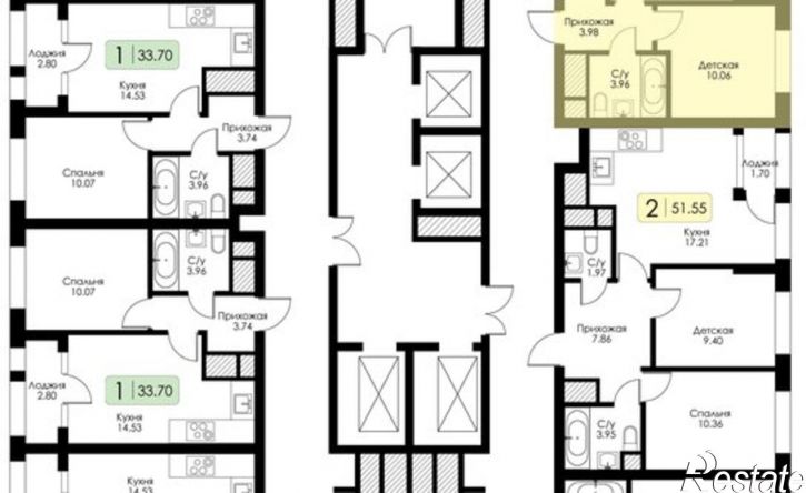 2-комн квартира в новом доме ул Ряжская, 23,  д. 23