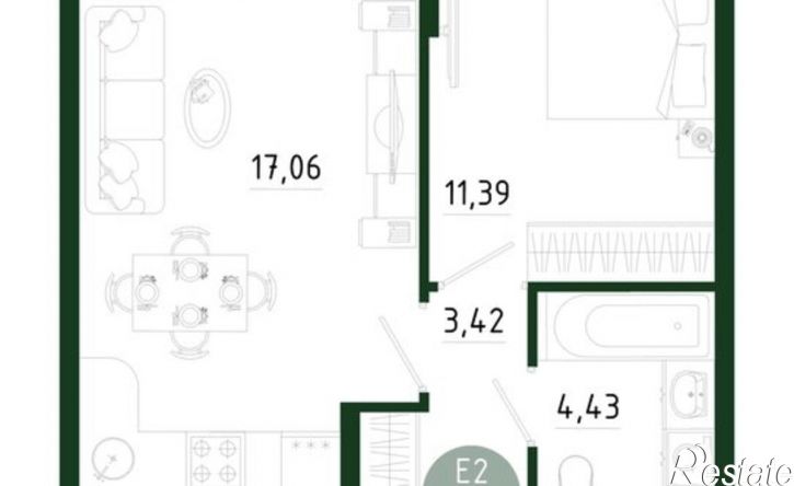 1-комн квартира в новом доме ул Генерала Маргелова, 9Б,  д. 9Б