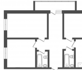 3-комн, 60кв м, этаж 4/5 Гарнизонный проезд, 2В