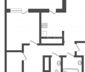 2-комн, 68кв м, этаж 9/17 Новомедвенский проезд, 6