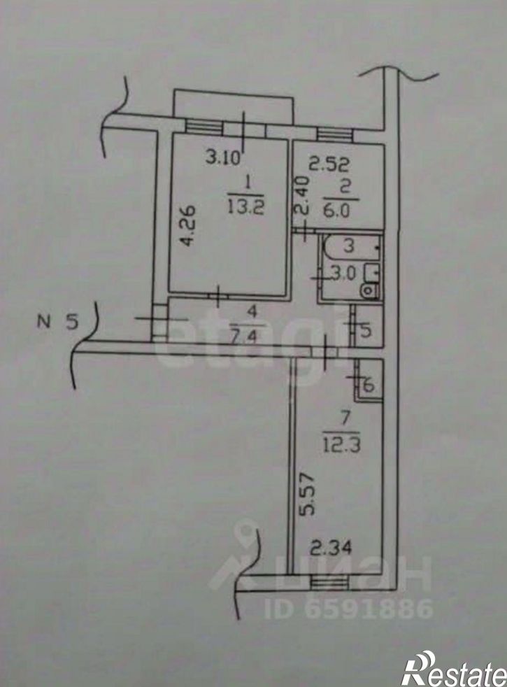 2-комн квартира Красноармейский проспект, 46,  д. 46