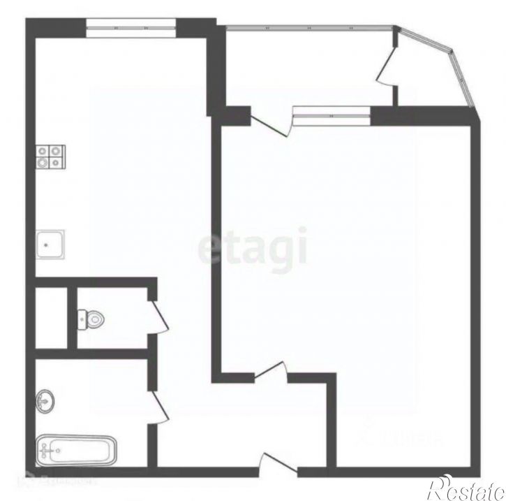 1-комн квартира ул Павшинский мост, 1 1,  д. 1 1,  к. 1