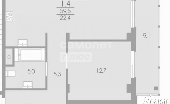 1-комн квартира ул Первомайская, 32А,  д. 32А