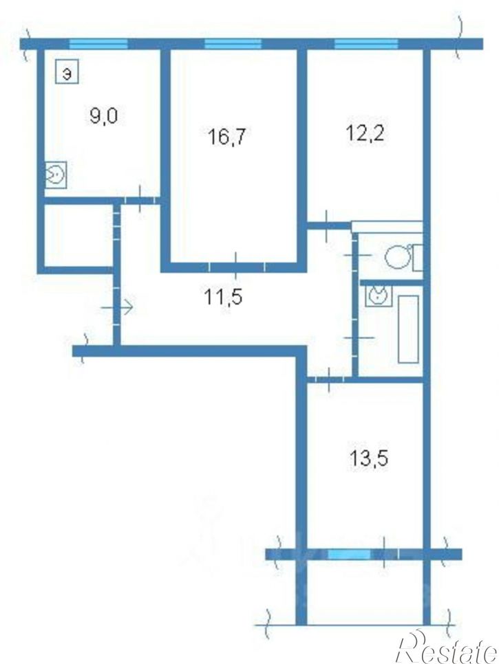3-комн квартира Арсенальная улица, 3,  д. 3