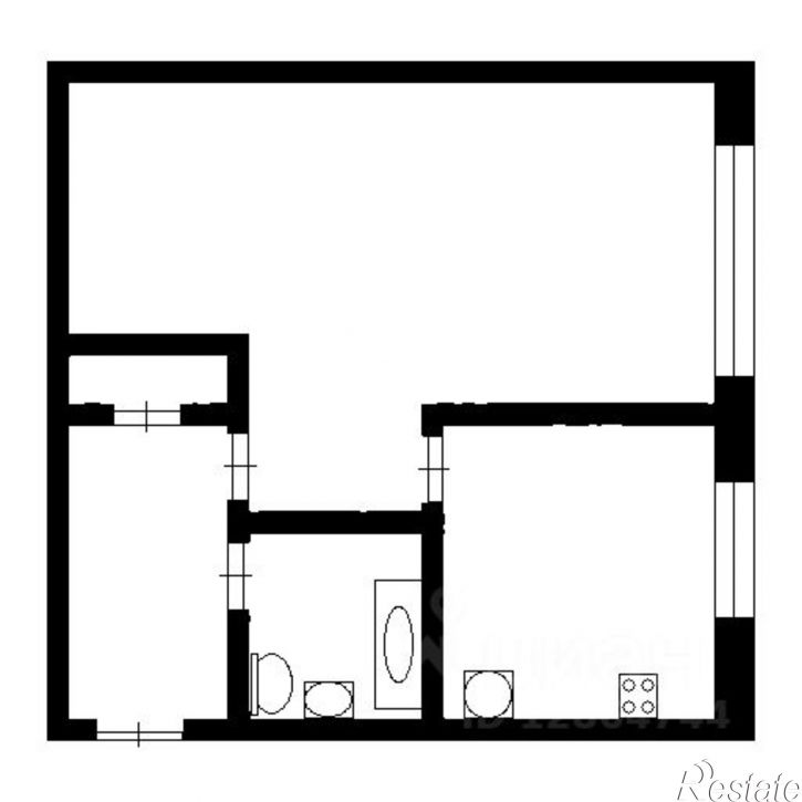 1-комн квартира улица Баженова, 10А,  д. 10А