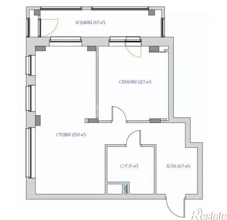 1-комн квартира ул Первомайская, 32А,  д. 32А