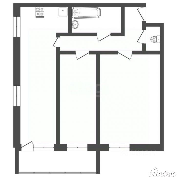 2-комн квартира Первомайская улица, 32А,  д. 32А