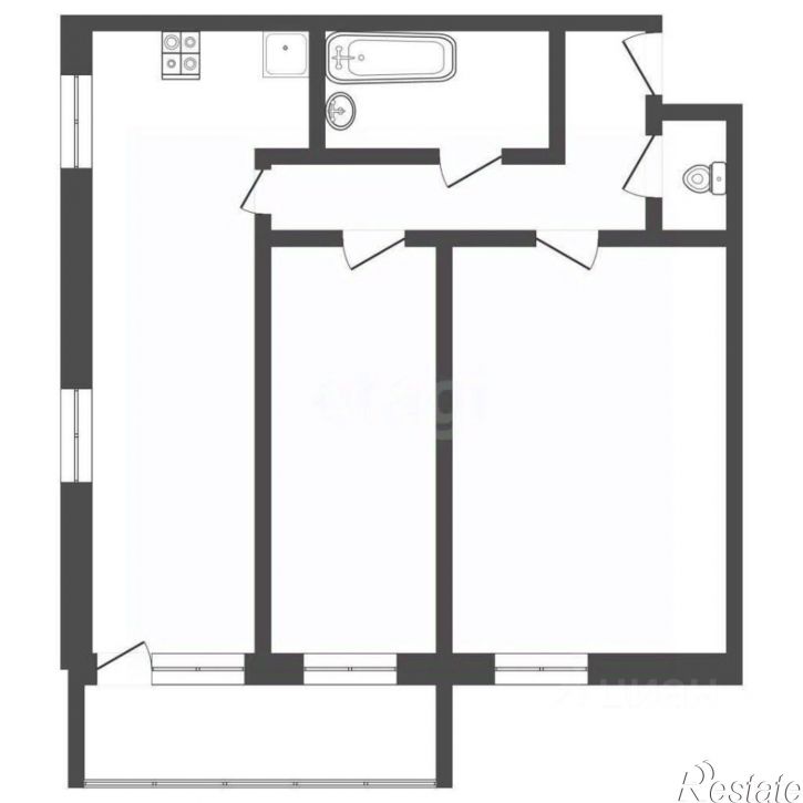 2-комн квартира Первомайская улица, 32А,  д. 32А