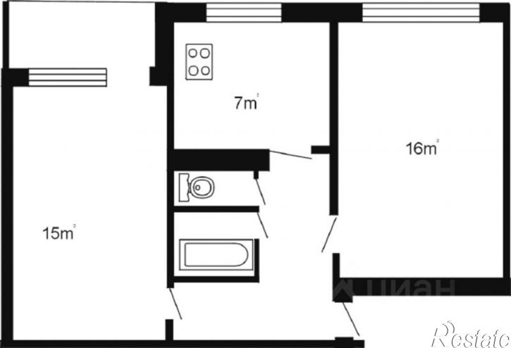 2-комн квартира ул Кирова, 22а,  д. 22а
