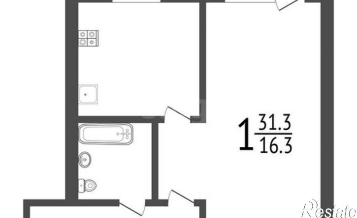 1-комн квартира ул Калинина, 24 2,  д. 24 2,  к. 2