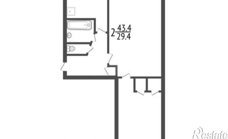 2-комн квартира ул Кутузова, 19,  д. 19