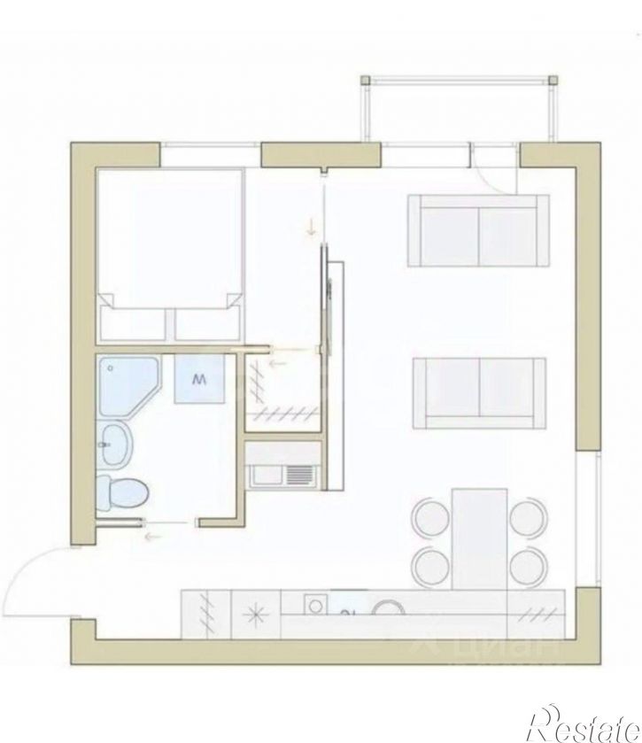 1-комн квартира Оборонная улица, 91 к1,  д. 91 к1