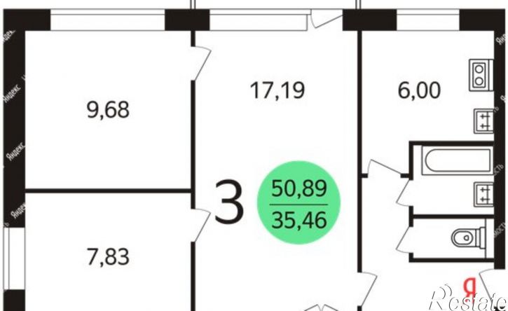 3-комн квартира ул Кауля, 3 2,  д. 3 2,  к. 2
