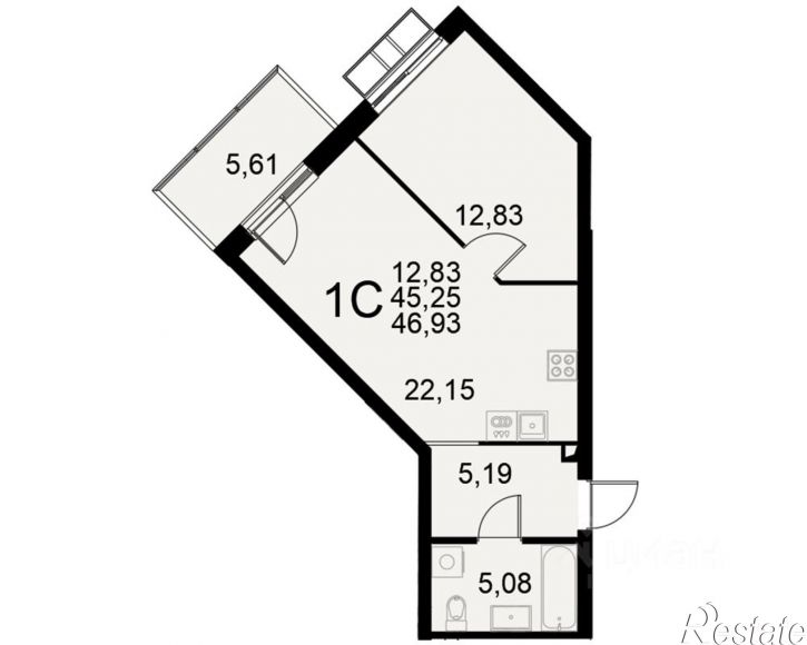 1-комн квартира в новом доме Хлебная пл, 8/2,  д. 8/2