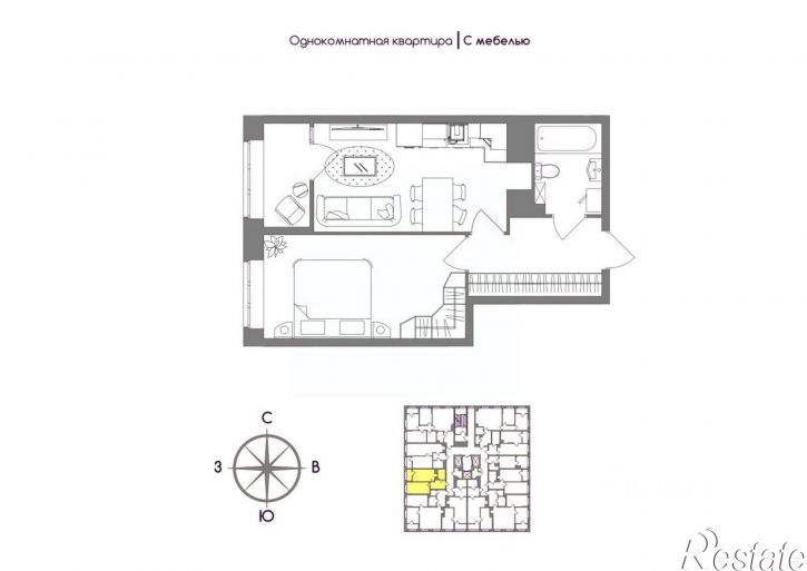 1-комн квартира в новом доме Ключевая улица, 10,  д. 10