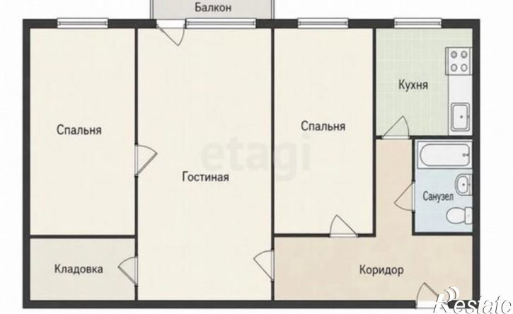 3-комн квартира улица Кутузова, 118,  д. 118