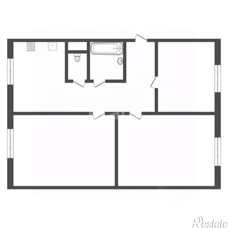 3-комн квартира ул Серебровская, 12,  д. 12