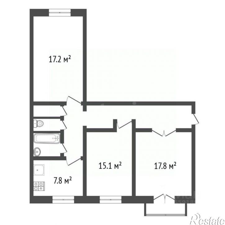 3-комн квартира ул Болдина, 149,  д. 149